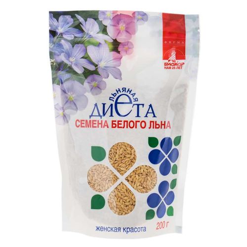 СЕМЕНА ЛЬНА БЕЛОГО (ЖЕНСКАЯ КРАСОТА) РАСТИТЕЛЬНОЕ СЫРЬЕ  200 Г №1