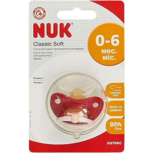 NUK SOFT ПУСТЫШКА ЛАТЕКС ОРТОДОН.Р 1 10 725 600 ПУСТЫШКА   №1