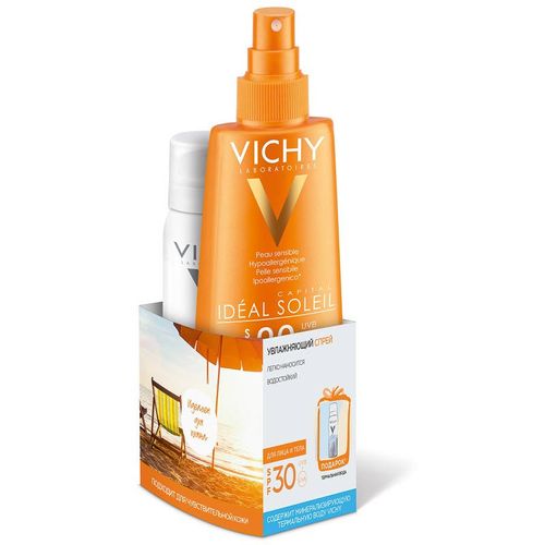 VICHY CAPITAL IDEAL SOLEIL СПРЕЙ-ВУАЛЬ УВЛАЖ SPF30 КОСМЕТИЧЕСКИЙ СПРЕЙ  200 МЛ №1