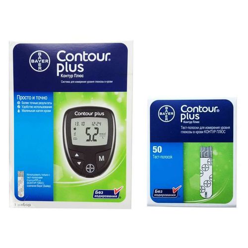 ГЛЮКОМЕТР CONTOUR TS + 50 ТЕСТ-ПОЛОСОК ГЛЮКОМЕТР №1