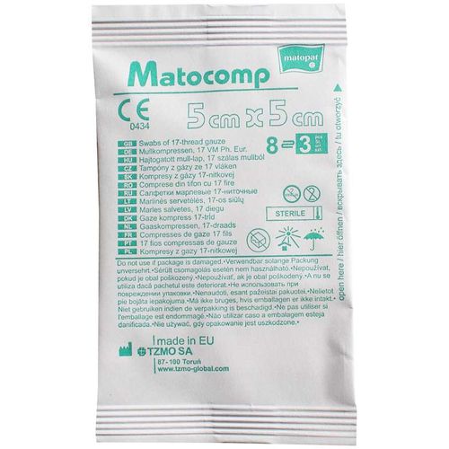 MATOPAT MATOCOMP САЛФЕТКИ СТЕРИЛЬНЫЕ МАРЛЕВЫЕ САЛФЕТКИ СТЕРИЛЬНЫЕ    №1
