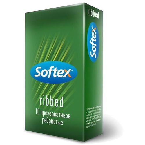 SOFTEX ПРЕЗЕРВАТИВЫ РЕБРИСТЫЕ RIBBED ПРЕЗЕРВАТИВ    №10