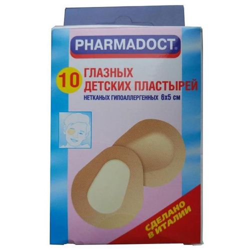 ФАРМАДОКТ ПЛАСТЫРЬ ГЛАЗНОЙ ДЕТСКИЙ ПОВЯЗКА ГЛАЗНАЯ   №10