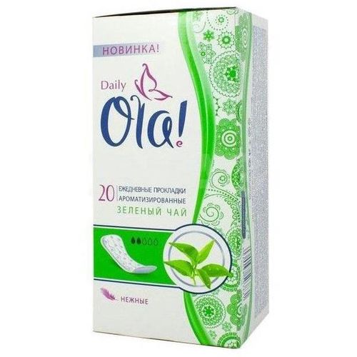 OLA ПРОКЛАДКИ ЕЖЕДН DAILY DEO ЗЕЛЕНЫЙ ЧАЙ ПРОКЛАДКИ ЖЕНСКИЕ ГИГИЕНИЧЕСКИЕ ЕЖЕДНЕВНЫЕ NORMAL №20