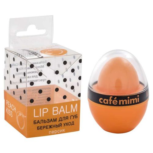 CAFE MIMI БАЛЬЗАМ ДЛЯ ГУБ БЕРЕЖНЫЙ УХОД ПЕРСИК БАЛЬЗАМ 8 МЛ №1