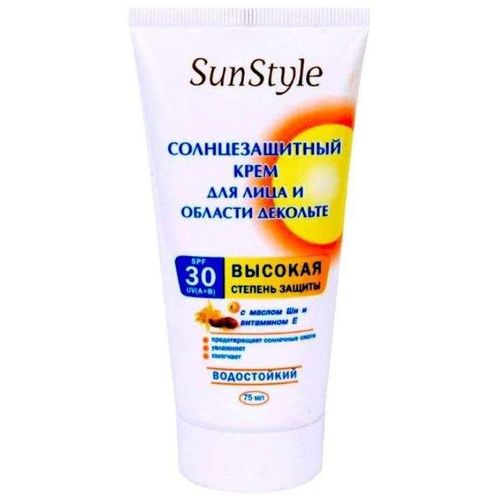SUN STYLE КРЕМ Д/ЛИЦА/ДЕКОЛЬТЕ ЗАЩИТА SPF-30 КОСМЕТИЧЕСКИЙ КРЕМ 75 МЛ №1
