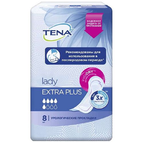 TENA LADY EXTRA PLUS ПРОКЛАДКИ УРОЛОГИЧ Д/ВЗР    №8