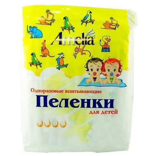 АМЕЛИЯ ПЕЛЕНКИ ОДНОРАЗОВЫЕ 60X60 СМ ПЕЛЕНКИ ВПИТЫВАЮЩИЕ ДЕТСКИЕ №5