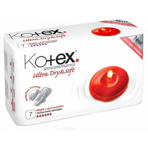 KOTEX ПРОКЛАДКИ УЛЬТРА ДРАЙ СОФТ НАЙТ ПРОКЛАДКИ ЖЕНСКИЕ ГИГИЕНИЧЕСКИЕ №7