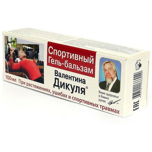 В.ДИКУЛЬ ГЕЛЬ-БАЛЬЗАМ ПРИ РАСТЯЖЕНИИ/УШИБАХ/ТРАВМАХ СПОРТИВНЫЙ КОСМЕТИЧЕСКИЙ ГЕЛЬ 100 МЛ №1