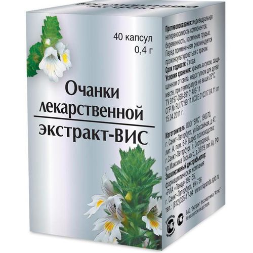 ЭКСТРАКТ ВИС ОЧАНКИ ЛЕКАРСТВЕННОЙ ЭКСТРАКТ КАПСУЛЫ  0,4 Г №40