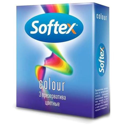 SOFTEX ПРЕЗЕРВАТИВЫ ЦВЕТНЫЕ COLOUR ПРЕЗЕРВАТИВ    №3
