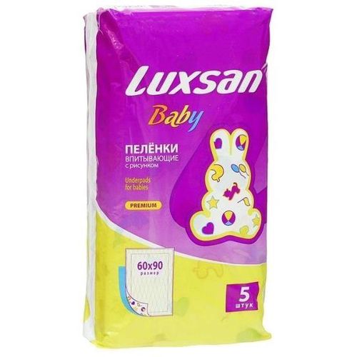 LUXSAN BABY ПЕЛЕНКИ ВПИТ 60Х90СМ Д/НОВОРОЖД С РИСУНК ПЕЛЕНКИ ВПИТЫВАЮЩИЕ ДЕТСКИЕ №5