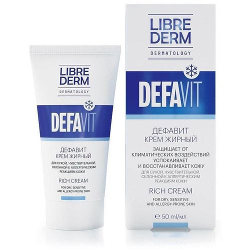LIBREDERM DERMATOLOGY DEFAVIT КРЕМ ЖИРНЫЙ/ВОССТАНАВЛИВАЮЩ/УСПОКАИВАЮЩ/ВИТАМИННЫЙ КОСМЕТИЧЕСКИЙ КРЕМ 50 МЛ №1