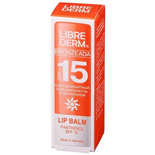 LIBREDERM BRONZEADA БАЛЬЗАМ Д/ГУБ СОЛНЦЕЗАЩ ПАНТЕНОЛ SPF15 КОСМЕТИЧЕСКИЙ БАЛЬЗАМ 4 Г №1