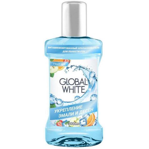 GLOBAL WHITE ОПОЛАСКИВ ВИТАМИНИЗИРОВАННЫЙ ОПОЛАСКИВАТЕЛЬ ДЛЯ ПОЛОСТИ РТА 300 МЛ №1