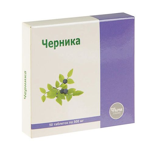 ЧЕРНИКА ТАБЛЕТКИ 500 МГ   №50