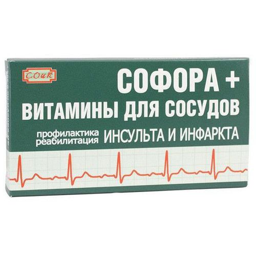 СОФОРА + ВИТАМИНЫ ДЛЯ СОСУДОВ КАПСУЛЫ 0,395 Г №30