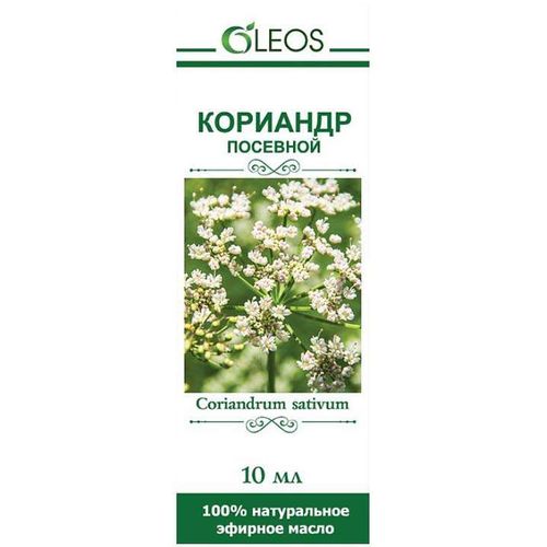 OLEOS ЭФИРНОЕ МАСЛО КОРИАНДР ЭФИРНОЕ МАСЛО  10 МЛ №1