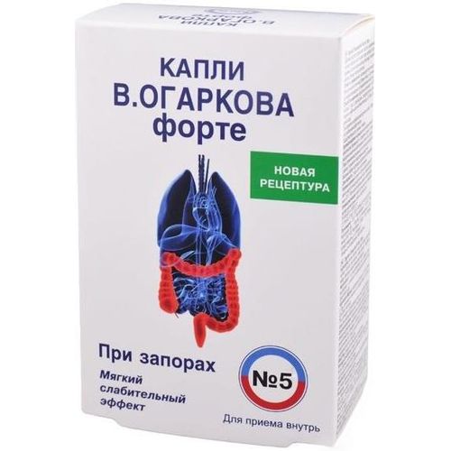 КАПЛИ ОГАРКОВА №5 ФОРТЕ (ПРИ ЗАПОРАХ) КАПЛИ ДЛЯ ПРИЕМА ВНУТРЬ 50 МЛ №1