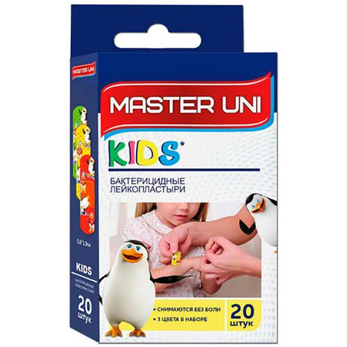 МАСТЕР ЮНИ ПЛАСТЫРЬ KIDS ДЕТСКИЙ ПЛАСТЫРЬ   №20