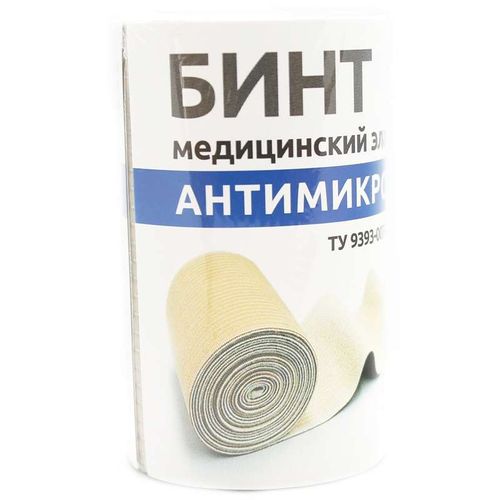 ЛЕОНАРДА БИНТ ЭЛАСТИЧНЫЙ АНТИМИКРОБНЫЙ 2.0 М X 8.0 СМ БИНТ ЭЛАСТИЧНЫЙ №1