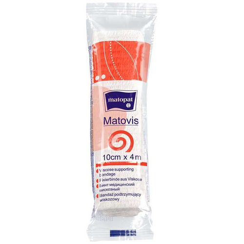 MATOPAT MATOVIS БИНТ ВИСКОЗНЫЙ НЕСТЕРИЛЬНЫЙ 4.0 М X 10.0 СМ БИНТ НЕСТЕРИЛЬНЫЙ   №1