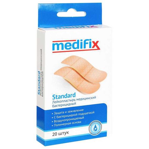 MEDIFIX/МЕДИФИКС ЛЕЙКОПЛАСТЫРЬ СТАНДАРТ БАКТЕРИЦИДНЫЙ ПОЛИМЕРНЫЙ ТЕЛЕСНЫЙ (НАТУРАЛЬНЫЙ) 72ММХ19ММ ПЛАСТЫРЬ   №20