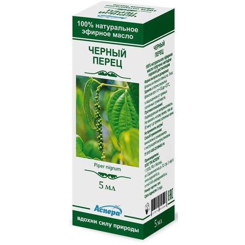 АСПЕРА ЭФИРНОЕ МАСЛО ЧЕРНЫЙ ПЕРЕЦ ЭФИРНОЕ МАСЛО  5 МЛ №1
