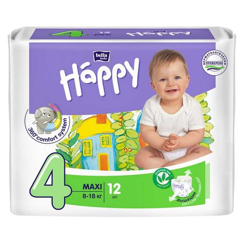 BELLA BABY HAPPY ПОДГУЗНИКИ 4 MAXI 8-18КГ ПОДГУЗНИКИ ДЕТСКИЕ №12