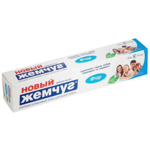НОВЫЙ ЖЕМЧУГ ЗУБН ПАСТА ФТОР ЗУБНАЯ ПАСТА ПРОФИЛАКТИКА КАРИЕСА 100 МЛ №1