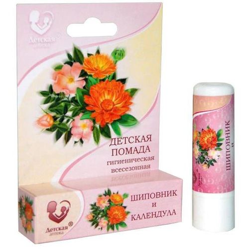 ДЕТСКАЯ АПТЕКА ПОМАДА ГИГИЕНИЧЕСКАЯ ШИПОВНИК/КАЛЕНДУЛА ПОМАДА ГИГИЕНИЧЕСКАЯ 4,1 Г №1