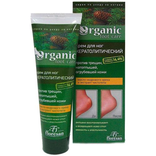 ФЛОРЕСАН ORGANIC FOOT CARE КРЕМ Д/НОГ КЕРАТОЛИТИЧ П/ТРЕЩИН/НАТОПТЫШЕЙ (Ф-458) КОСМЕТИЧЕСКИЙ КРЕМ 100 МЛ №1