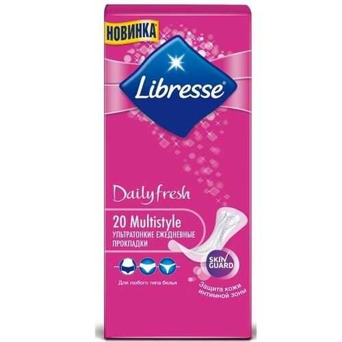 LIBRESSE ПРОКЛАДКИ ЕЖЕДН DAILYFRESH МУЛЬТИСТАЙЛ ПРОКЛАДКИ ЖЕНСКИЕ ГИГИЕНИЧЕСКИЕ ЕЖЕДНЕВНЫЕ №20