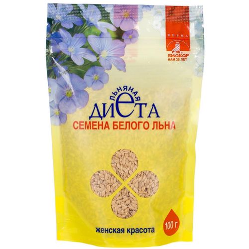 СЕМЕНА ЛЬНА БЕЛОГО (ЖЕНСКАЯ КРАСОТА) РАСТИТЕЛЬНОЕ СЫРЬЕ 100 Г №1