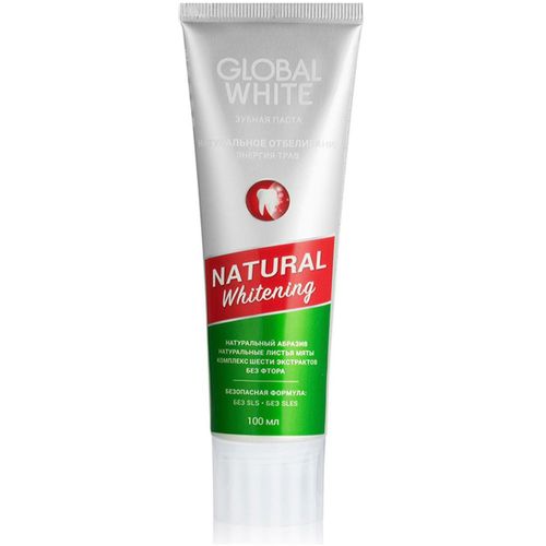 GLOBAL WHITE ЗУБН ПАСТА ОТБЕЛИВАЮЩАЯ ЗУБНАЯ ПАСТА ОТБЕЛИВАЮЩАЯ 100 МЛ №1