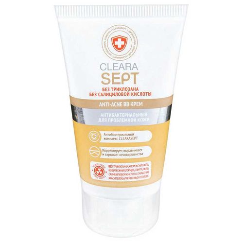 CLEARASEPT ANTI-ACNE  ВВ КРЕМ ДЛЯ ЛИЦА АНТИБАКТЕРИАЛЬНЫЙ КРЕМ ДЛЯ ЛИЦА 40 МЛ №1
