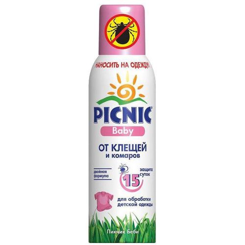 PICNIC BABY АЭРОЗОЛЬ ОТ КЛЕЩЕЙ И КОМАРОВ АЭРОЗОЛЬ 125 МЛ №1