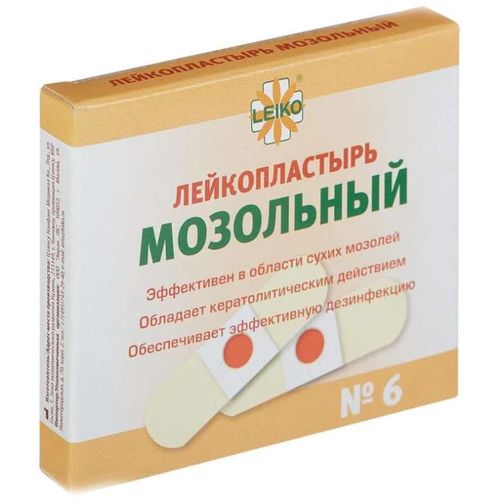 LEIKO ПЛАСТЫРЬ МОЗОЛЬНЫЙ 2СМХ7СМ ПЛАСТЫРЬ   №6