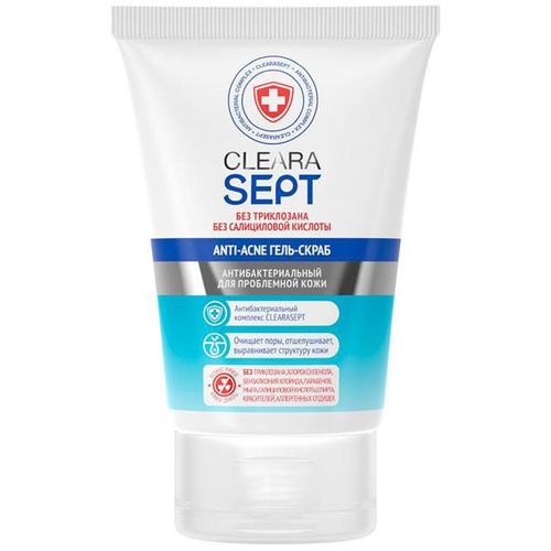 CLEARASEPT ANTI-ACNE ГЕЛЬ-СКРАБ АНТИБАКТЕРИАЛЬНЫЙ ГЕЛЬ-СКРАБ 100 МЛ №1