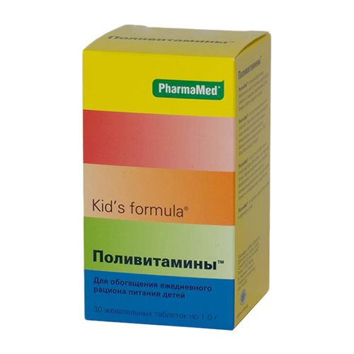 КИД'С ФОРМУЛА "ПОЛИВИТАМИНЫ" ТАБЛЕТКИ ЖЕВАТЕЛЬНЫЕ    №30