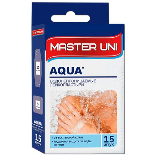 МАСТЕР ЮНИ ПЛАСТЫРЬ AQUA ВОДОНЕПРОНИЦ ПЛАСТЫРЬ   №15