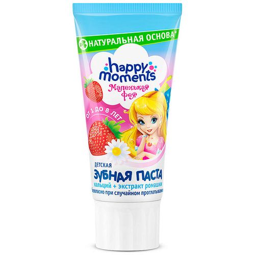 HAPPY MOMENTS МАЛЕНЬКАЯ ФЕЯ ЗУБНАЯ ПАСТА КЛУБНИЧНАЯ МЕЧТА ЗУБНАЯ ПАСТА ДЕТСКАЯ 60 МЛ №1