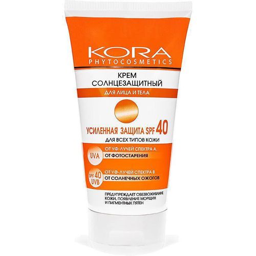 КОРА КРЕМ СОЛНЦЕЗАЩИТНЫЙ Д/ЛИЦА/ТЕЛА SPF 40 КОСМЕТИЧЕСКИЙ КРЕМ 150 МЛ №1