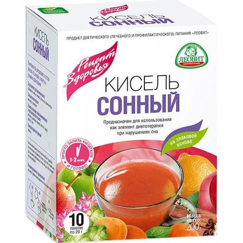 КИСЕЛЬ СОННЫЙ ПОРОШОК ДЛЯ ПРИГОТОВЛЕНИЯ НАПИТКА 20 Г №10