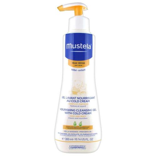 MUSTELA BEBE ГЕЛЬ ПИТАТЕЛЬНЫЙ ДЛЯ КУПАНИЯ С КОЛЬД-КРЕМОМ КОСМЕТИЧЕСКИЙ ГЕЛЬ  300 МЛ №1