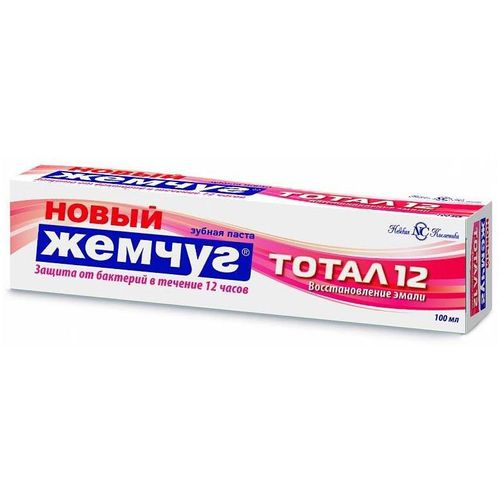 НОВЫЙ ЖЕМЧУГ ЗУБН ПАСТА ТОТАЛ ЗУБНАЯ ПАСТА ОТБЕЛИВАЮЩАЯ 100 Г №1