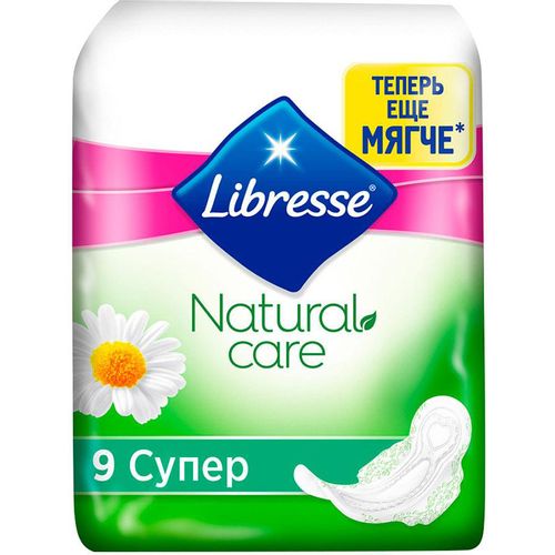 LIBRESSE ПРОКЛАДКИ NATURAL ULTRA SUPER ПРОКЛАДКИ ЖЕНСКИЕ ГИГИЕНИЧЕСКИЕ ULTRA (ТОНКИЕ) №9