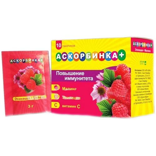 АСКОРБИНКА+ ЭХИНАЦЕЯ МАЛИНА ПОРОШОК  3 Г №10