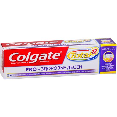 COLGATE ЗУБН ПАСТА TOTAL 12 ПРОФЕССИОНАЛЬНАЯ ЗДОРОВЬЕ ДЕСЕН ЗУБНАЯ ПАСТА ДЛЯ ЗАЩИТЫ ДЕСЕН 75 МЛ №1